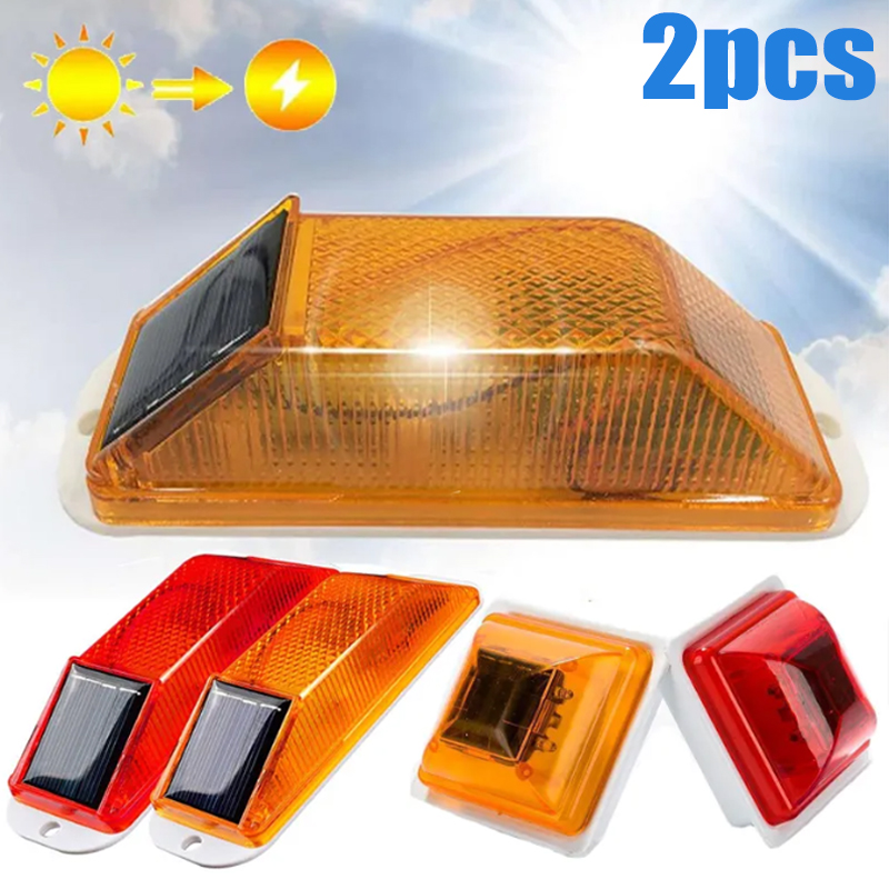 Sos Light Strobe - 2Pcs luce di avvertimento stroboscopica solare