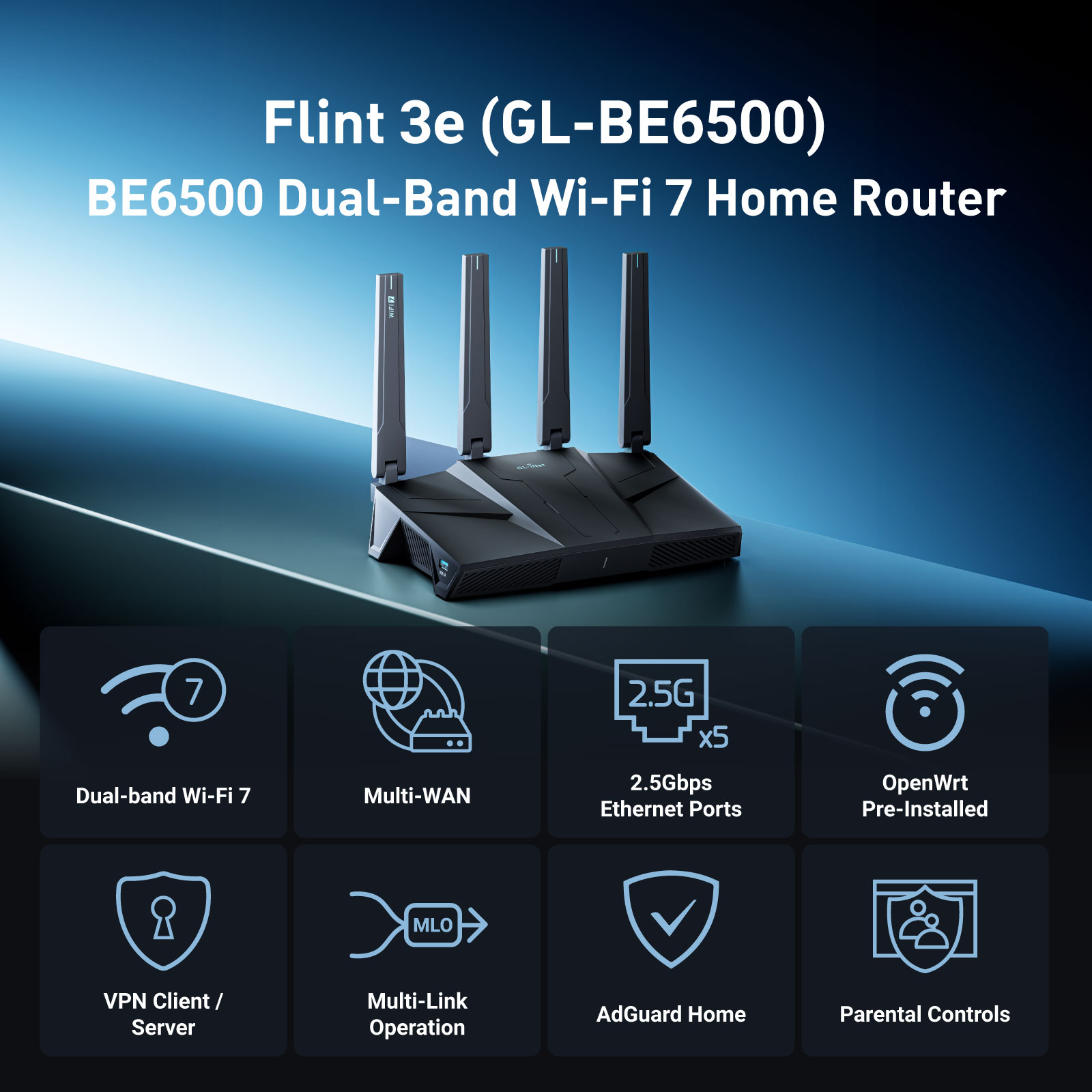 GL.iNet GL-BE6500 (Flint 3e) R - Fire Starting Kit recensione e prezzo